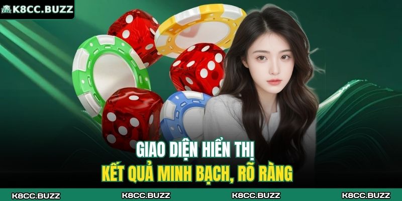 Tài Xỉu K8CC – Trải Nghiệm Minh Bạch, Thưởng Lớn Mỗi Ngày 2 Giao diện hiển thị kết quả minh bạch, rõ ràng