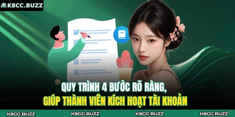 Đăng Ký K8CC – Hướng Dẫn Tạo Tài Khoản Chi Tiết Và An Toàn 3 Quy trình 4 bước rõ ràng, giúp thành viên kích hoạt tài khoản